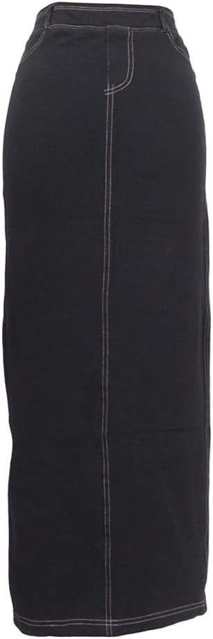 Hard Tail Forever Long Stretch Skirt with Back Pockets and Slit - Style WJ-111