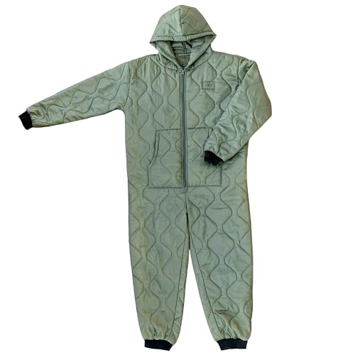 Woobie Plush One Piece, Adult Hooded Zip Up Insulating Layer - Field Jacket Liner Material4
