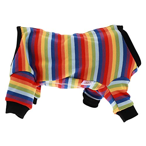 POPETPOP Recuperação Do Cão Terno Rainbow Color Anti-Cão Lamber Feridas Curativos Abdominal Pós-Oper