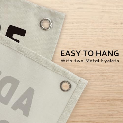 Image of Nursery Decor, Boys Room Decoration Adventure Is Always A Good Idea Motivational Banner for Playroom, Nursery Hanging Linen Banner Wall Canvas Flag, Toddler Teen Room Dorm Decor 30x20