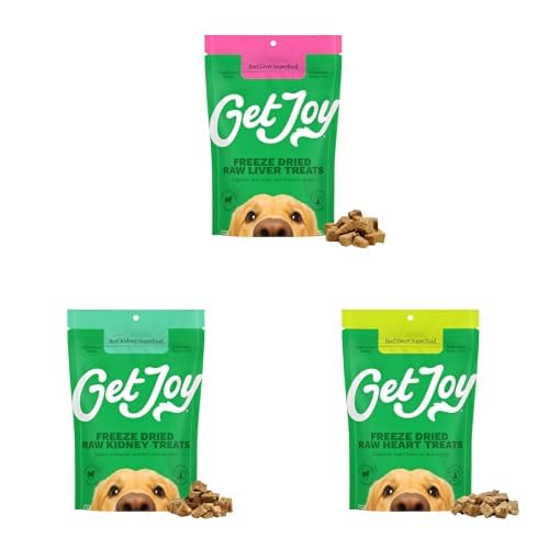 Get Joy Freeze Dried Beef Dog Treats, Single Ingredient Training, | High protein organ snack for training, meal mixing or raw topping. Small to large dogs, all life stages. Nothing else added. | High protein organ snack for training, meal mixing or raw topping. Small to large dogs, all life stages. Nothing else added.