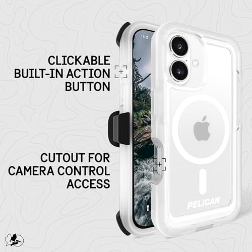 Image of Pelican Voyager iPhone 16 Case - Rugged MagSafe Phone Case - Clear