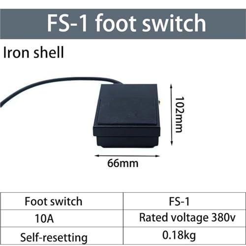 Interruptor de pedal TFS-1 de 10A y 250V con carcasa robusta 3