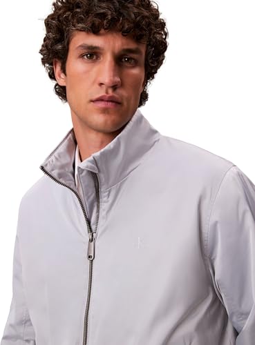 Calvin Klein 8719965074583 LS Padded Harrington Jacket Lv04rc516g Jacken, Grau (grauer Marmor), XXL für Herren, Grau (grauer Marmor), XXL – Ansicht 3