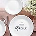 Corelle Vitrelle 18-Piece Service for 6 Dinnerware Set Triple Layer Glass and Chip Resistant, Lightweight Round Plates and Bowls Set, Winter Frost White