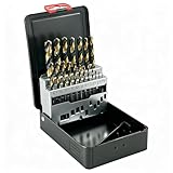 NORTOOLS Metallbohrer Set 19 -tlg Bohrer Set HSS M2 Turbobohrer Spiralbohrersatz Aufsätze für Bohrmaschinen für legiertem Stahl, Blech