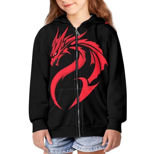 Girls Zip Up Hoodie 6-16 T Long Sleeve Hooded Sweatshirt with Pockets Xmas Halloween Thanksgiving Outfit