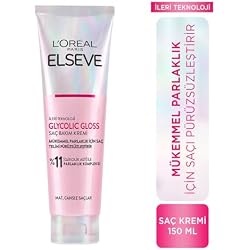 L'Oreal Paris Elseve Glycolic Gloss Mükemmel Parlaklık için Pürüzsüzleştirici Saç Kremi 150 ml