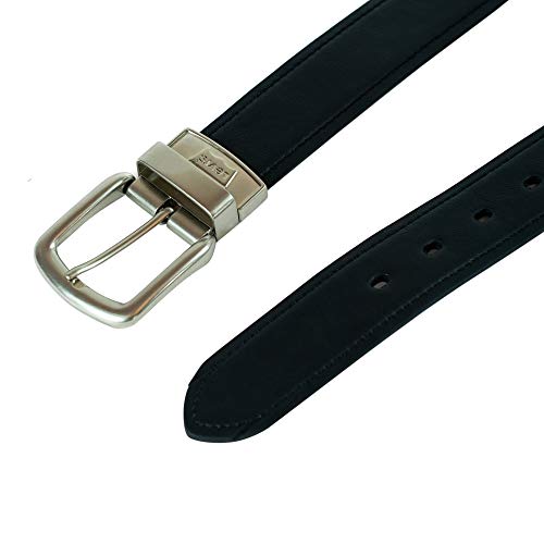 Image of Levi's Leather Men's Levis 40Mm Reversible Belt With Brushed Silver Buckle