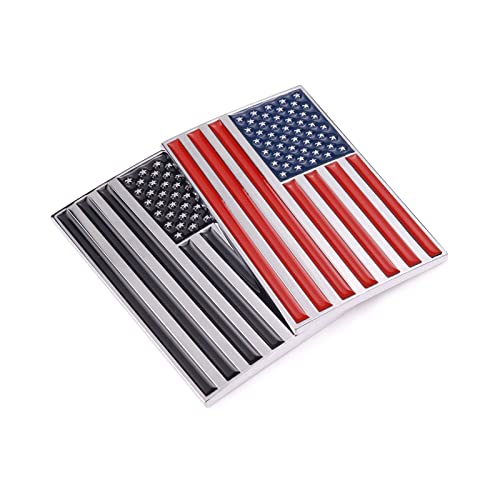 3D American Flag Metal Car Sticker, 3.15" X 2" Usa Flag Decal, Zinc Alloy Emblem For Truck, Car, Motocycle, Boat (Original) #TOP4