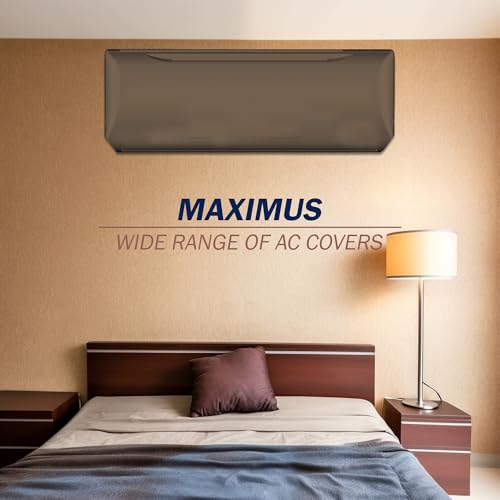 Image of Solid Split AC Cover for 1.5 Ton Indoor - Dustproof & Water Resistant Protection (Beige)