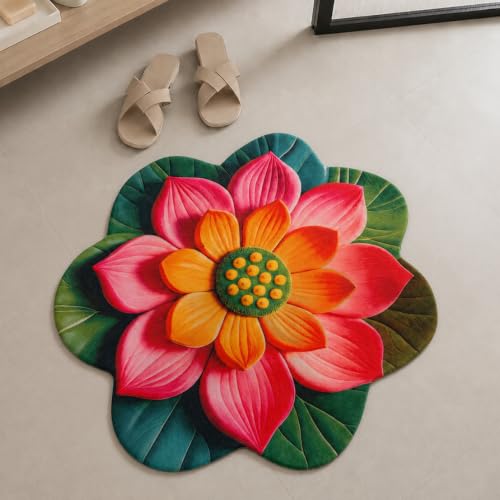 Image of Roseate Rubber Anti Skid (60x60 cm) Super Water Absorbent Mats for Home /Bathroom /Bedroom /Kitchen /Floor Mat (D8) Pack of 1