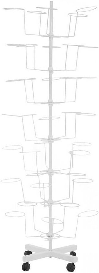 7-Tier Hat Stand Rotating Hat Rack Spinner Hat Display Stand Metal Hat Rack Display Adjustable Cap Rack Free Standing Hat Hanger Organizer Free Standing for Caps Door Wall Baseball Caps Multiple Hats