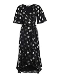  Abito Sareth in seta Jacquard a pois Nero Donna 8