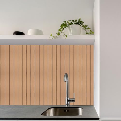 Paneles Autoadhesivos de Pared 3D Revestimiento Madera Baño 40cm 6