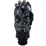 Lunsom Skull Shifter Knob Hand Bone Resin Car Transmission Shifter Stick Handle Head Fit Universal Automatic Manual Vehicle (Black)