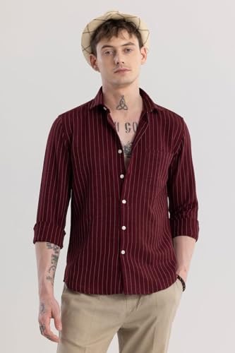 Image of SNITCH Solstice Maroon Stripe Shirt