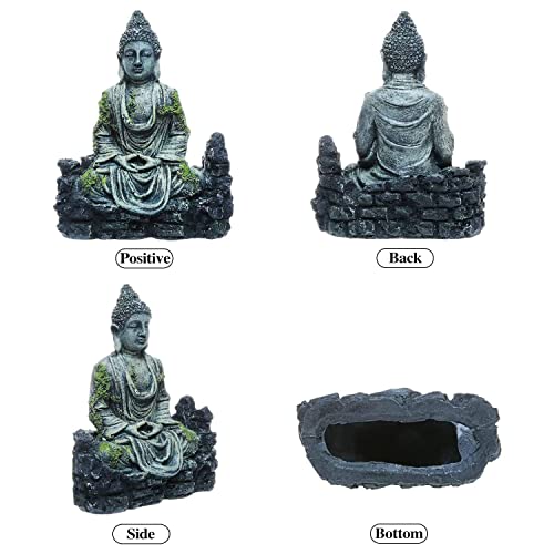 Horolas Aquarium Buddha, Fish Tank Ornaments Large Buddha Buddha Statue Aquarium Decor Suitable For Betta Fish Sleep Rest Hidden Game #TOP6