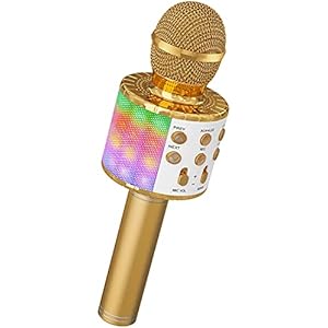 Ankuka bluetooth-karaoke-microfoon, draadloze microfoon met ingebouwde luidsprekers, handheld karaoke microfoon voor…