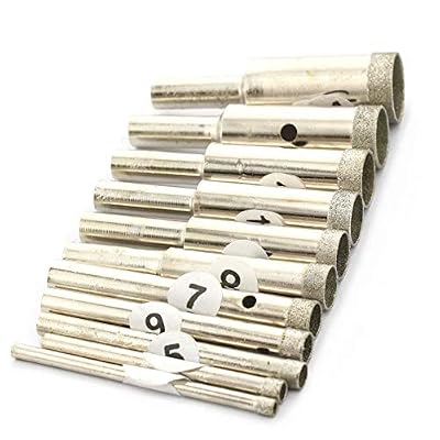 11Pcs 3-14mm SuperThin Diamond Hole Saws Set Drill Bits Lapidary Tools for Stone