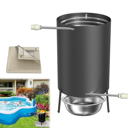 Froadp Poolheizung mit Feuer, Edelstahl Poolofen Feuertonne mit...