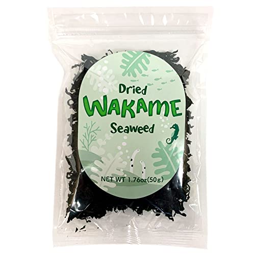 Ensalada de algas secas Wakame de 1.76 onzas (50 g), ideal para sopa de miso