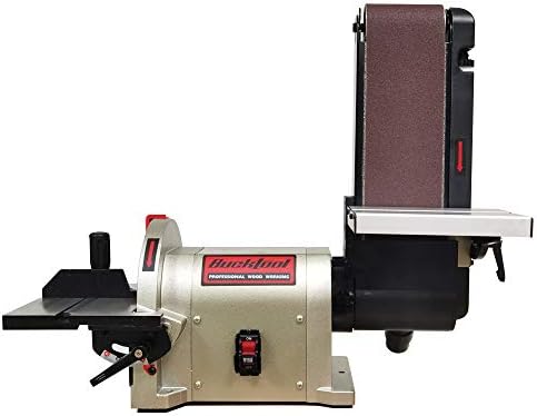 BUCKTOOL Direct Drive Bench Belt Sander, 4x36 in Belt and 8 in Disc Sander, 3/4HP Belt Sander for Woodworking, 5.0A Benchtop