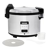 CUCKOO Commercial Rice Cooker & Warmer, Extra Large Rice Cooker 30-Cup Uncooked / 60-Cup Cooked, Professional Industrial Grain Cooker with Large Capacity, Easy One-Touch Operation, Silver (CR-3032)