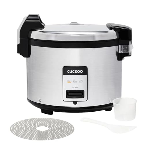 CUCKOO CR-3032 | 30-Cup (Uncooked) Commercial Rice Cooker & Warmer | Automatic Warm Mode, Nonstick Inner Pot, Detachable Inner Lid | Stainless Steel