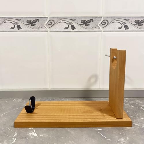 Miniatura 7 de Jamonero De Madera Con Herraje En V, Pincho Y Fijación Pezuña Funda Para Jamón Tiberic Burdeos