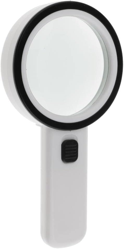 1x 10X Handheld Magnifier Reading Jewelry Loupe 12 LED + UV Magnifier