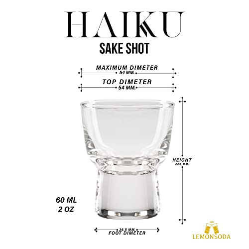 Lemonsoda Haiku Sake Shot Glasses - Set Of 6 (60 Ml / 2 Fl. Oz.) #TOP5