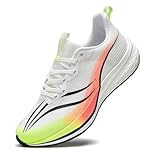 [WULAKESI] [Amazon限定ブランド] スニーカー メンズ レディース 3E 幅広 【理学療法士推薦】 厚底 衝撃吸収 疲れにくい ランニングシューズ 運動靴 ウォーキング 通勤 通学 白 25.0cm