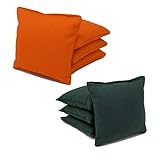 Free Donkey Sports Cornhole Bags (Pack of 8), Orange/Hunter Green, Regular