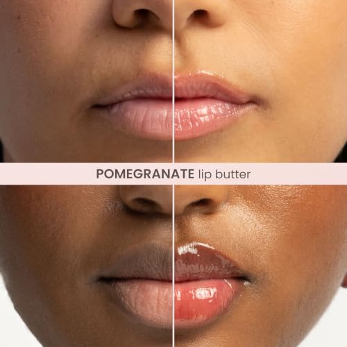 Image of Burt's Bees Pomegranate Lip Butter, Repairs Dry Lips, 24 Hour Hydration, Locks in Moisture, Includes Shea and Mango Butters, Antioxidant Rich Vitamin E, Convenient Twist Up Dispenser, 0.5 Oz.