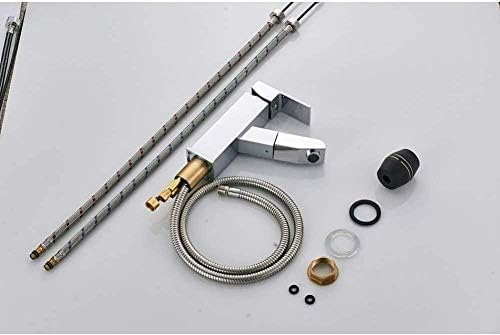 Mitigeur d'évier extensible chromé avec douchette orientable - 3