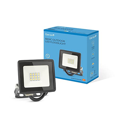 Garza   Foco LED Basic 10 W de exterior, 860 lm, luz fría 6500K, ángulo 120º, IP65 impermeable