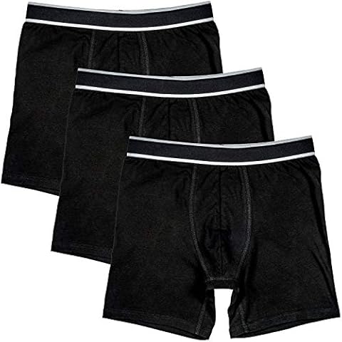 Trimfit Men's Ultra Soft Boxer Briefs, 3-Pack of Tagless Multi-Colored Underwear - Black - Medium Cover