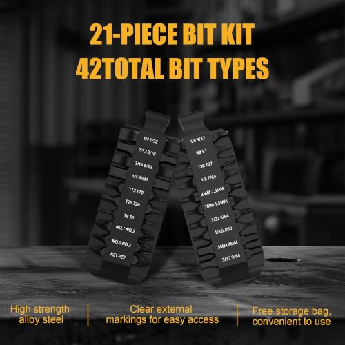 Image of Nylon Sheath for Multi-Tools with 21-Piece Screwdriver Bit Set | Durable flat end screwdriver bits and holder, case belt holster pouch with pockets, compatible with Leatherman multitools.