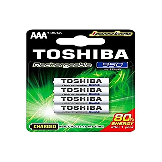 Pilha Recarregável AAA 1,2V 950mAh TNH3GAE TOSHIBA (Cartela com 4 unid.)