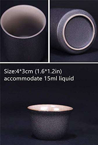 Miruike Sake 9-Piece Set Japanese Sake Cup Set With Warmer Black Ceramic For Home Gift For Halloween Thanksgiving Christmas #TOP3