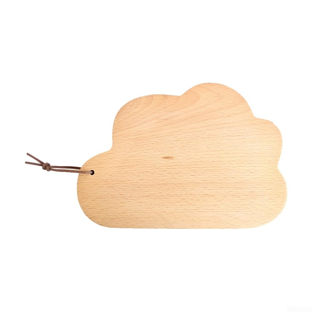 Plateau en bois en forme de nuage en hêtre de 1,5 cm pour la cuisine