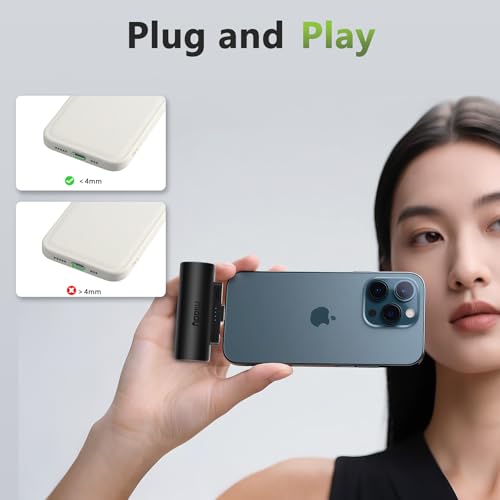 Image of Miady 2-Pack Mini Portable Charger Built-in USB C Connector Small PowerBank | 5000mAh丨Lightweight丨for Backpack Travel丨Compatible with iPhone 17 Galaxy Android丨Ultra-Compact丨Flight-Safe丨18Wh丨Green+Purple