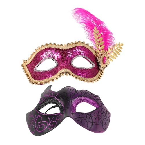 BESPORTBLE 2piezas Máscara Romana Vintage Para Mujer Máscara De Con Detalles De Para Eventos De Nochevieja Fiestas De Cumpleaños