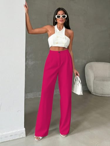 Image of Toochki Trousers for Woman Pants Women's Formal Office Korean | Black Track Pant | Straight | Cotton Spandex Stretchable Trouser | High-Waisted Bottom Wear