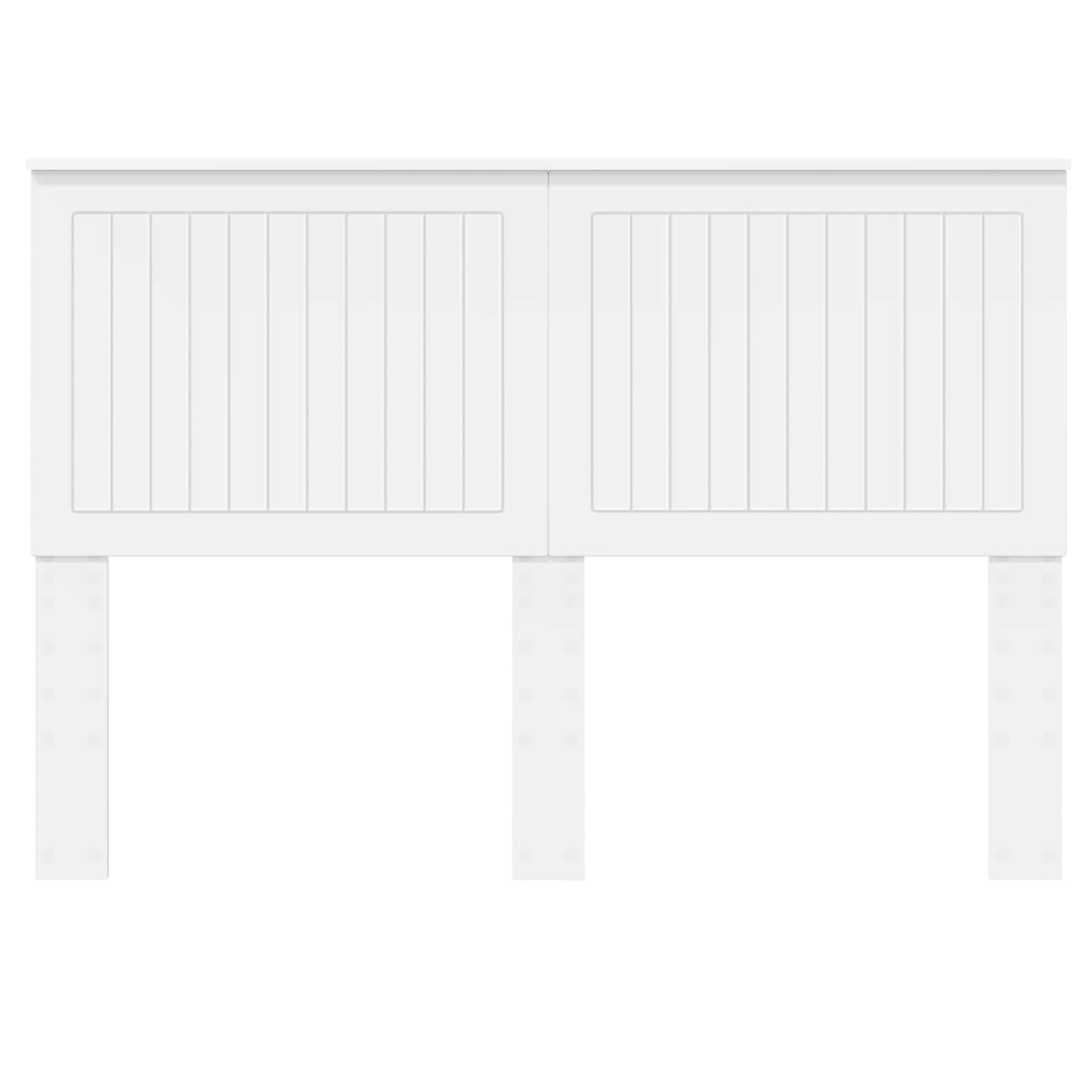 vidaXL Kopfteil mit Kopfteil Weiß 140 cm Holzwerkstoff, Elegante Schlafzimmer-Akzente, modernes Deko-Item, stylisches Schlafumfeld, zeitgemäßes Design