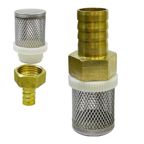 Image of Stainless steel filter copper tube joint 14mm diameter hose connection, garden, swimming pool, fish tank hose filter, Suction Strainers Used to Remove Debris and Reduce Solid Entry(14mm)