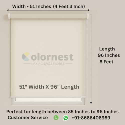 Image of Roller Blinds for Windows 51 Inch W X 96 Inch L | Dim Out Roll-Up Shades Sun UV Protection for Home & Office Charcoal Grey| Heavy Duty in 38 MM Pole