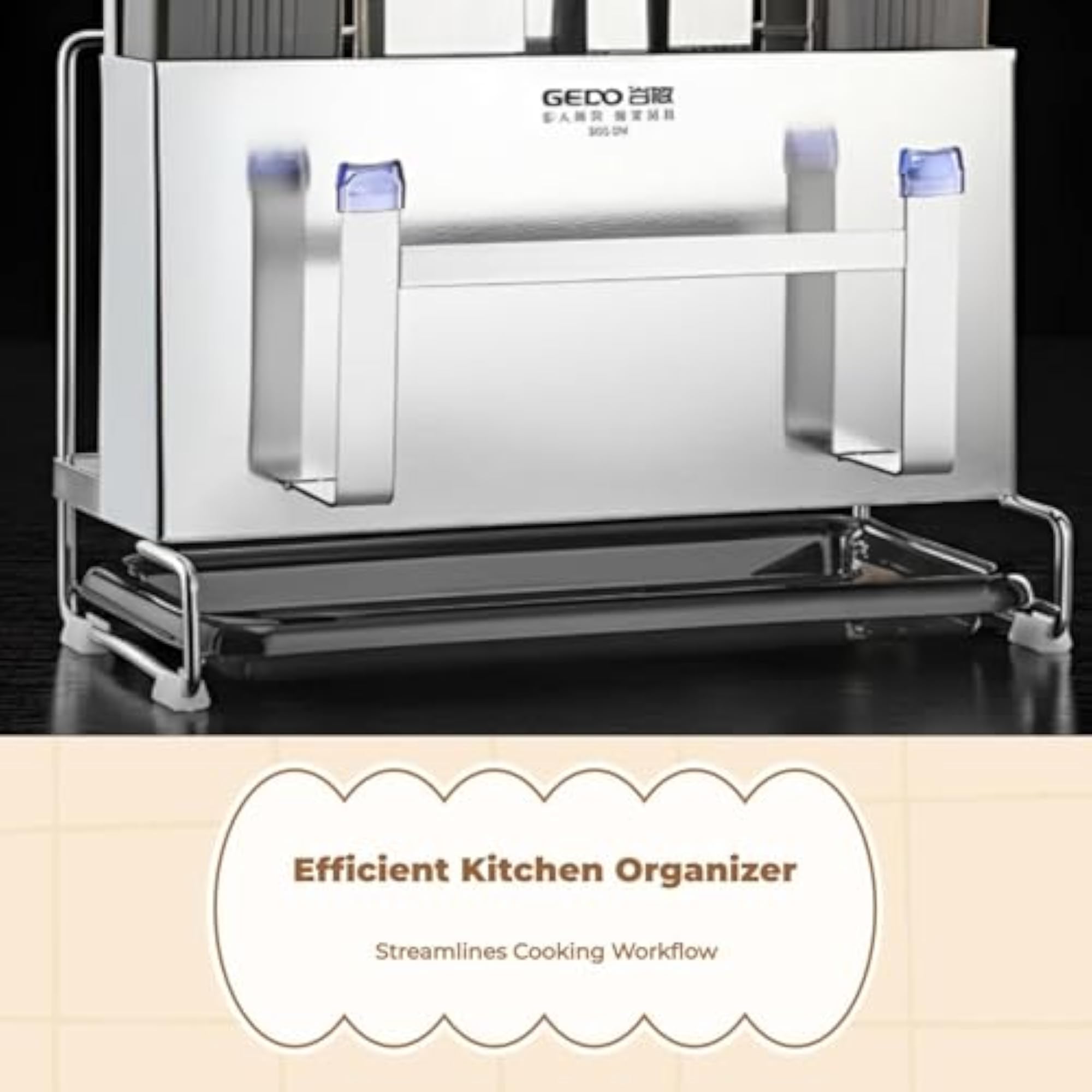 304 Stainless Steel Kitchen Storage Rack Organizer