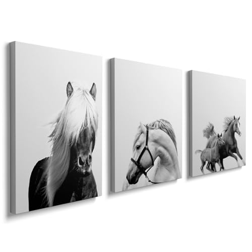 Toile cheval peinture abstraite haut de gamme avec cadre de style